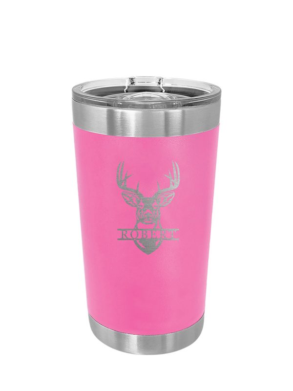 UnusualStandout #490 Personalized Engraved Deer Head Sign Tumbler