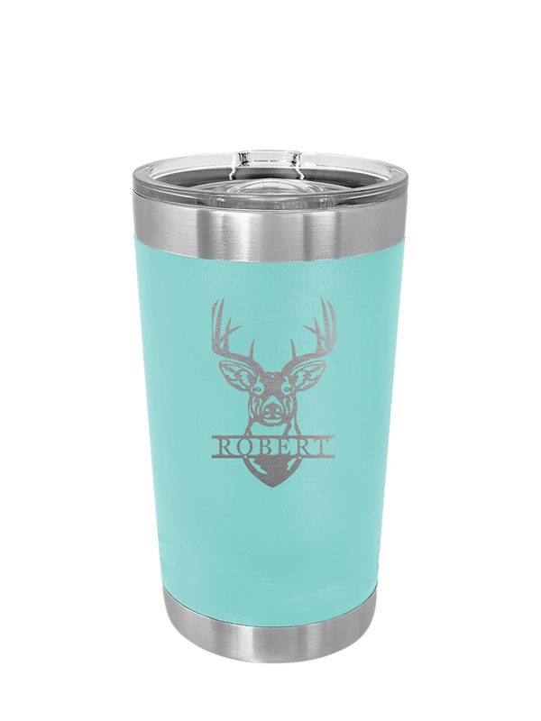 UnusualStandout #490 Personalized Engraved Deer Head Sign Tumbler