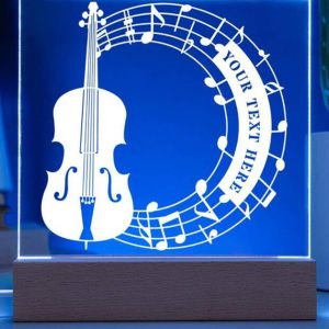 UnusualStandout #494 Personalized Cello Note Night Light