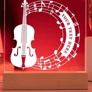 UnusualStandout #494 Personalized Cello Note Night Light