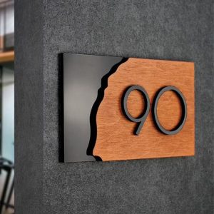 UnusualStandout #498 Personalized Custom Acrylic Wooden Door Plate