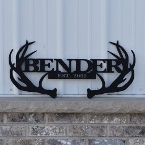 UnusualStandout #52 Custom Deer Antlers Family Signs