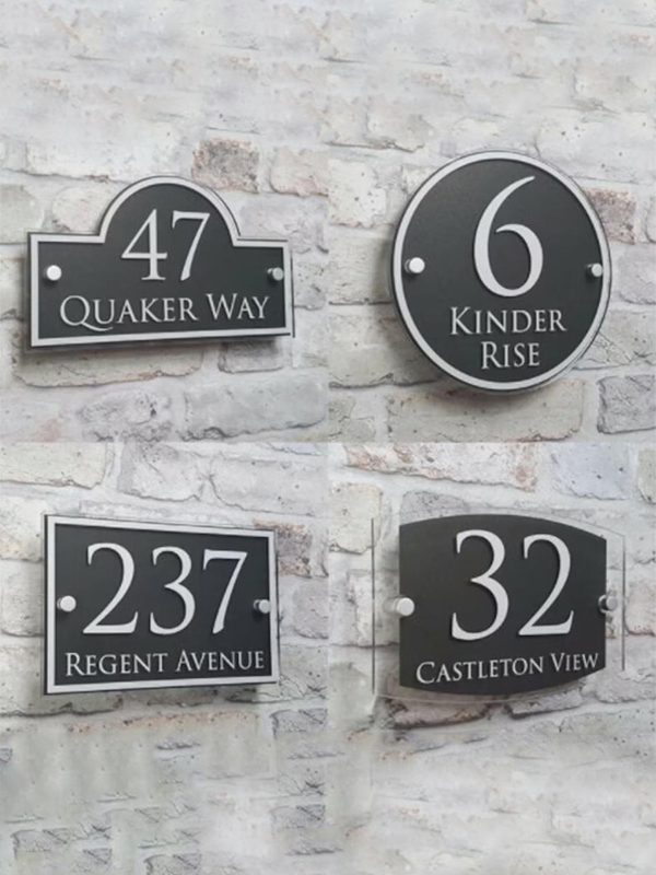 UnusualStandout #54 Personalized Modern Address Plate