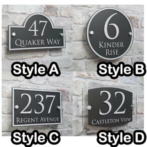 UnusualStandout #54 Personalized Modern Address Plate