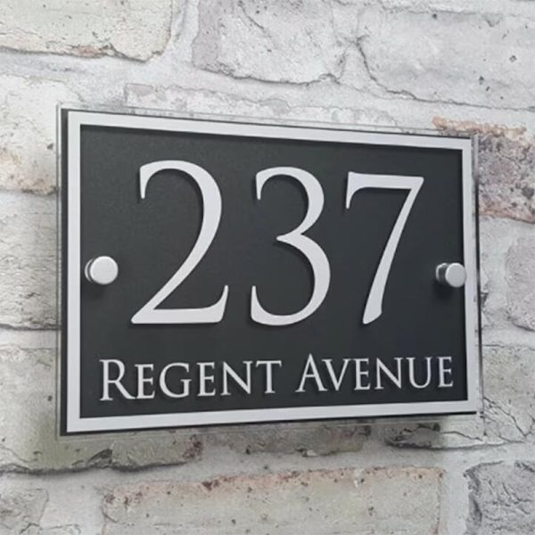 UnusualStandout #54 Personalized Modern Address Plate