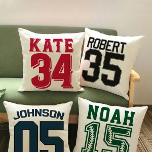 UnusualStandout #55 Customized Baseball Basketball Football Sports Name Number Pillow