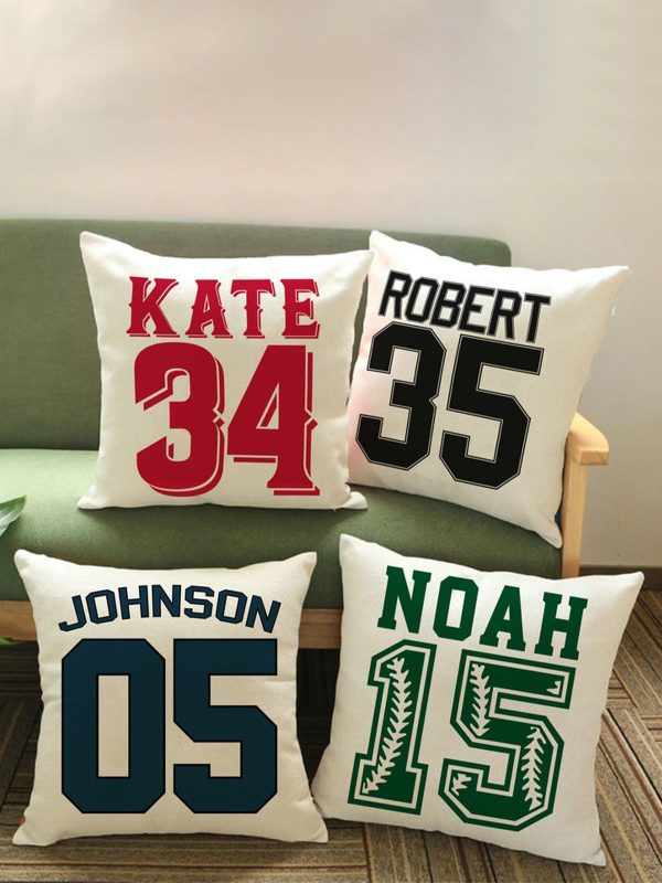 UnusualStandout #55 Customized Baseball Basketball Football Sports Name Number Pillow