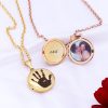 UnusualStandout #56 Personalized Handprint Necklace Photo Locket Necklace