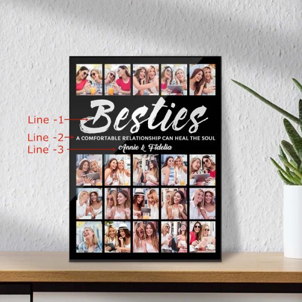 UnusualStandout #56 Personalized Picture Stand Best Friend Gifts