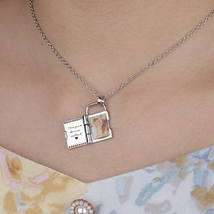 UnusualStandout #59 Custom Color Printing Photo Frame Padlock Necklace