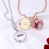 UnusualStandout #64 Custom Engraved Letter Heart Picture Locket Necklace