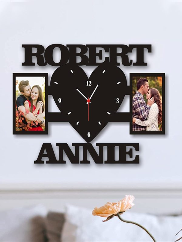 UnusualStandout #64 Custom Wall Clock Couple Photo Frame