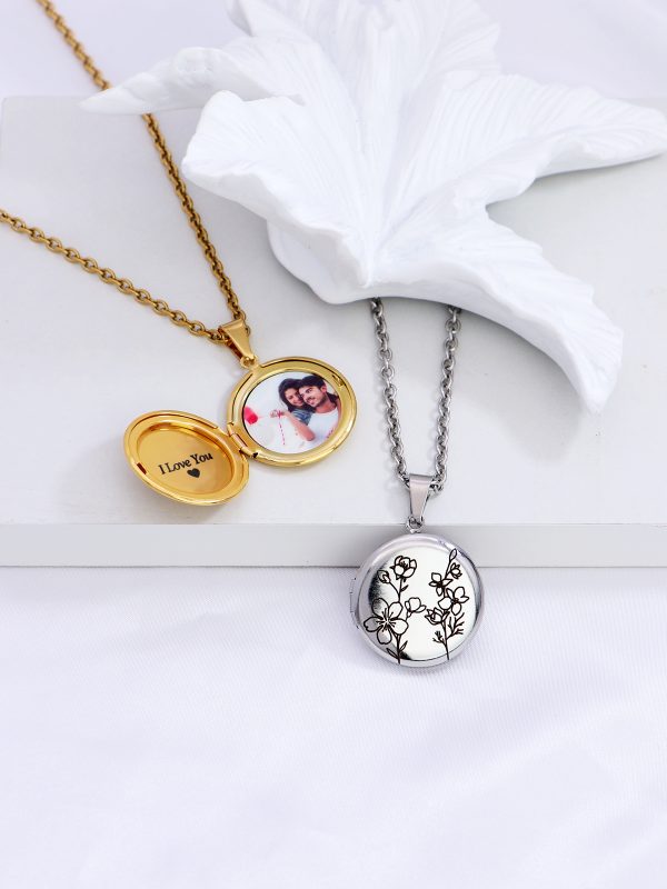 UnusualStandout #66 Personalized Combined Birth Flower Locket Necklace