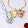 UnusualStandout #67 Personalized Birthflower Heart Picture Locket Necklace