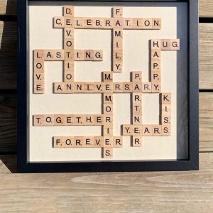 UnusualStandout #67 Personalized Scrabble Tile Anniversary Frame