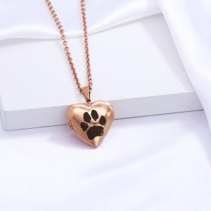 UnusualStandout #68 Personalized Actual Dog Nose Print Photo Locket Necklace