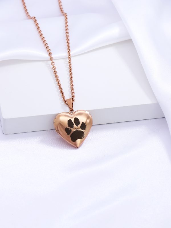 UnusualStandout #68 Personalized Actual Dog Nose Print Photo Locket Necklace