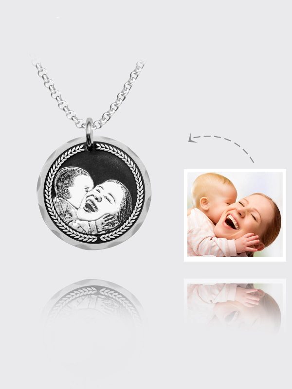 UnusualStandout #7 Personalized Photo Embossed Wheat Necklace