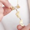 UnusualStandout #70 Personalized Baby Feet Necklace with MOM