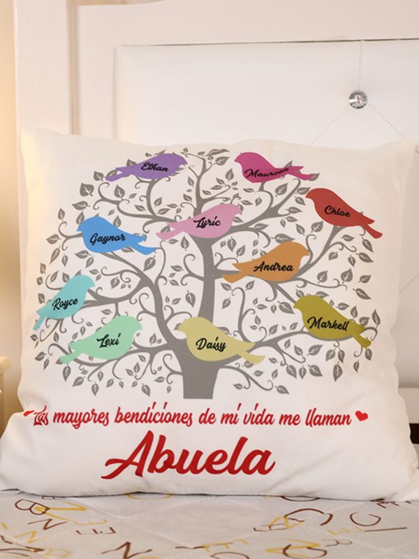 UnusualStandout #70 Personalized Life Tree Family Pillow