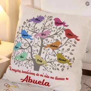 UnusualStandout #70 Personalized Life Tree Family Pillow