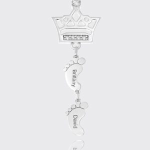 UnusualStandout #71 Personalized Vertical Mother’s Necklace With Kids