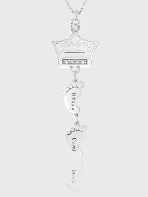 UnusualStandout #71 Personalized Vertical Mother’s Necklace With Kids