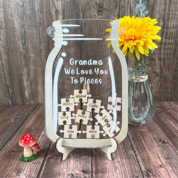 UnusualStandout #73 Personalized Name Puzzle Jar