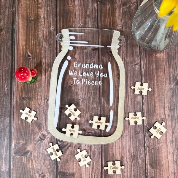 UnusualStandout #73 Personalized Name Puzzle Jar