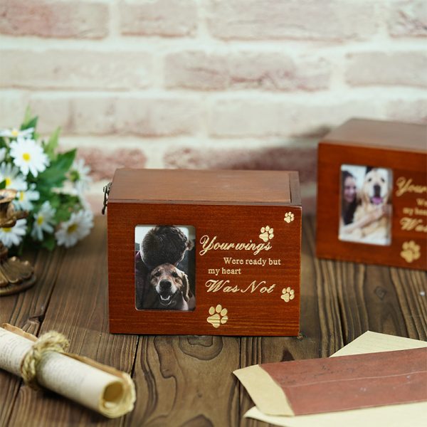 UnusualStandout #8 Personalized Pet Urn Ashes Keepsake Wood Box