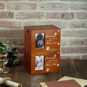 UnusualStandout #8 Personalized Pet Urn Ashes Keepsake Wood Box