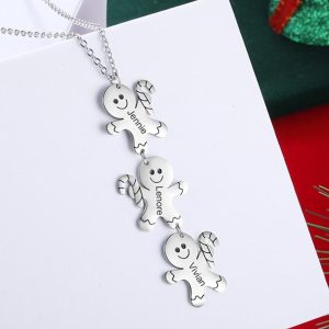 UnusualStandout #81 Personalized Christmas Gingerbread Necklace