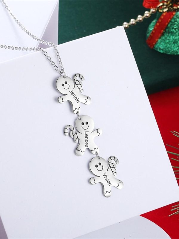 UnusualStandout #81 Personalized Christmas Gingerbread Necklace