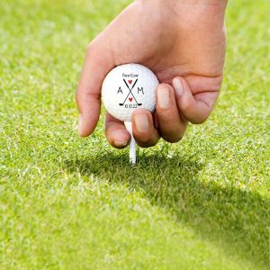 UnusualStandout #81 Personalized Couples Golf Name and Date Golf Ball