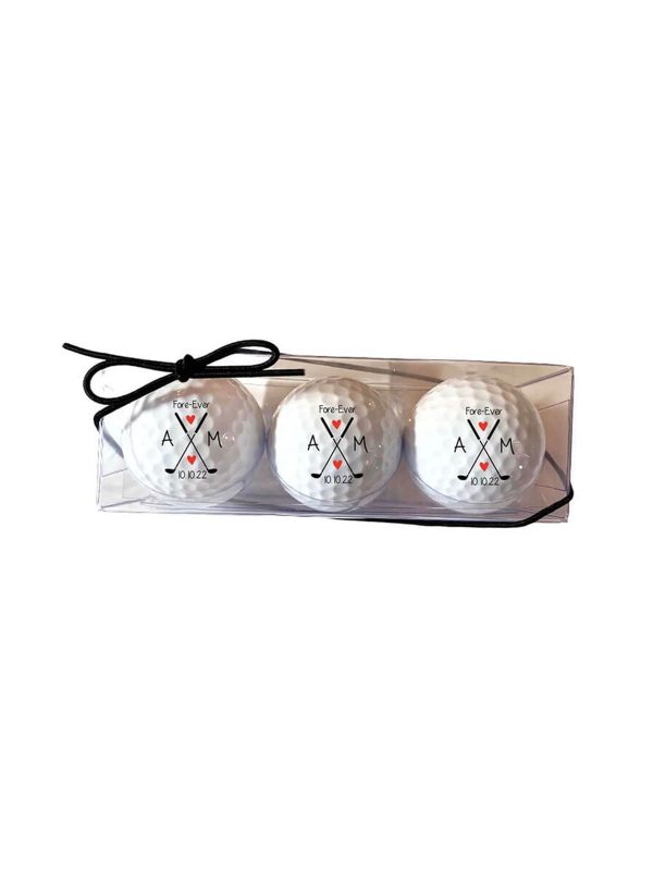 UnusualStandout #81 Personalized Couples Golf Name and Date Golf Ball