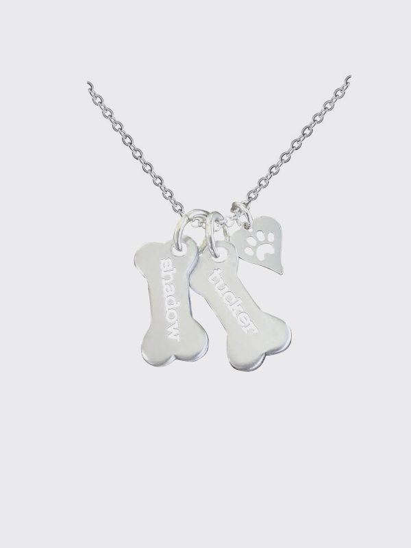 UnusualStandout #82 Personalized Dog Bone Pendant Necklace