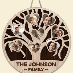 UnusualStandout #82 Personalized Family Photo Tree Plaque