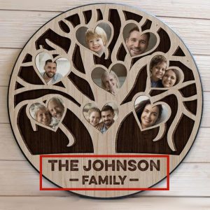 UnusualStandout #82 Personalized Family Photo Tree Plaque