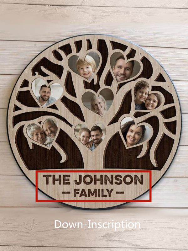 UnusualStandout #82 Personalized Family Photo Tree Plaque