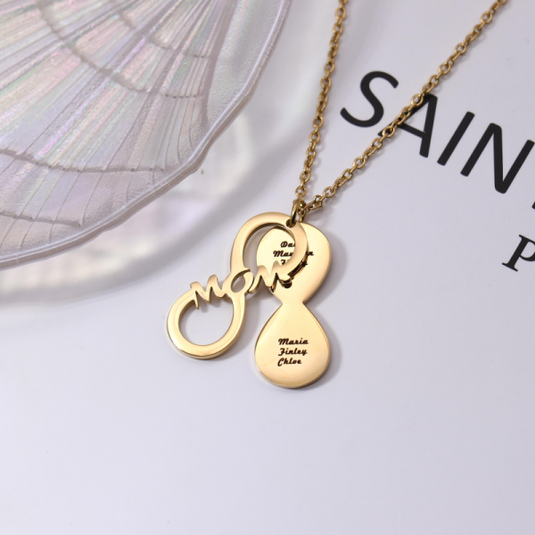 UnusualStandout #84 Personalized MOM Infinity Necklace