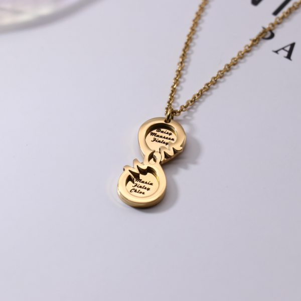 UnusualStandout #84 Personalized MOM Infinity Necklace