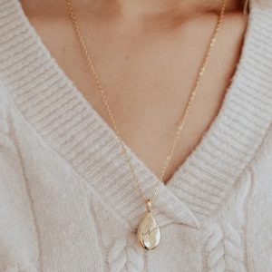 UnusualStandout #85 Personalized Teardrop Urn Necklace for Ashes Cremation