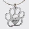 UnusualStandout #86 Custom Name Paw Necklace