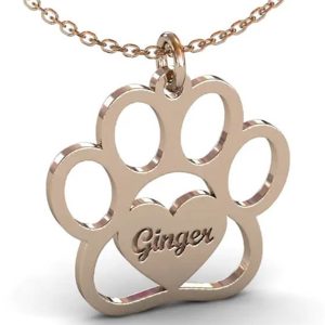 UnusualStandout #86 Custom Name Paw Necklace