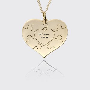 UnusualStandout #87 Personalized Heart Puzzle Necklace