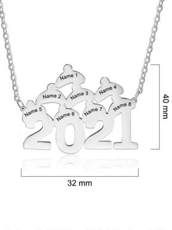 UnusualStandout #90 Personalized Engraved Name Christmas Hat Necklace