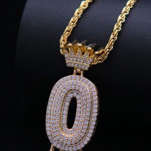 UnusualStandout #94 Crown Letters Pendant Necklace