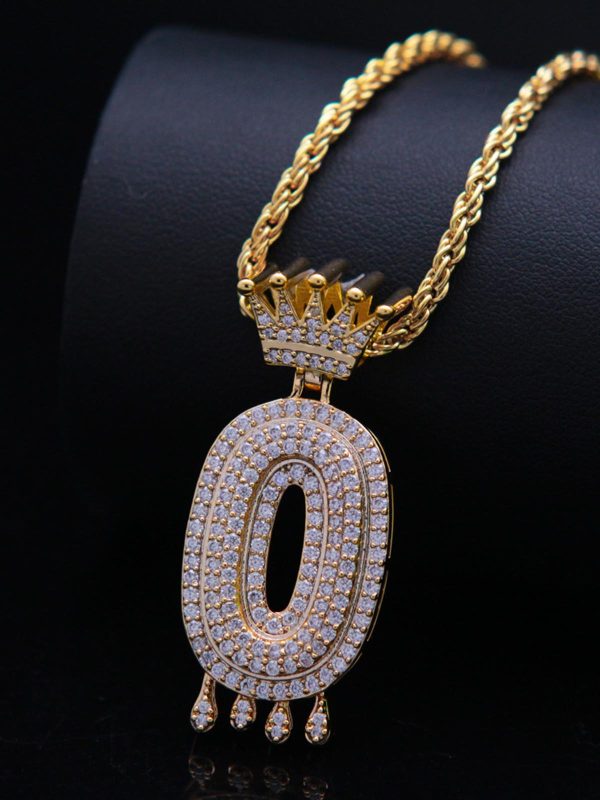 UnusualStandout #94 Crown Letters Pendant Necklace