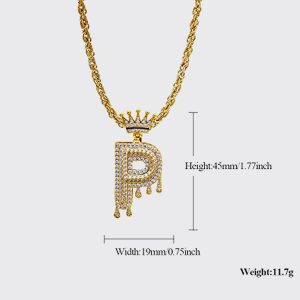 UnusualStandout #94 Crown Letters Pendant Necklace