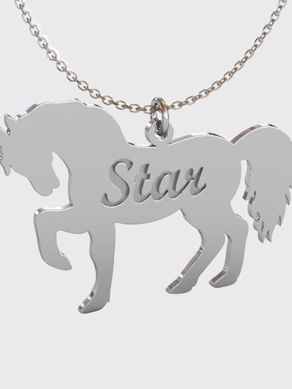 UnusualStandout #91 Personalized Horse Lover Name Necklace